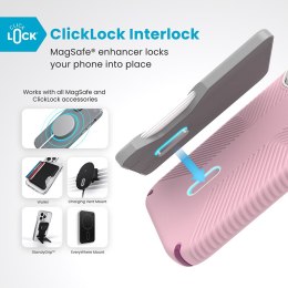 Speck Presidio2 Grip ClickLock & MagSafe - Etui iPhone 16 Pro (Wednesday Pink / Boysenberry Purple / White)