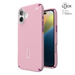 Speck Presidio2 Pro ClickLock & MagSafe - Etui iPhone 16 Plus (Wednesday Pink / Boysenberry Purple / White)