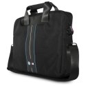 BMW Nylon Blue Stripe - Torba na notebooka 16" (czarny)