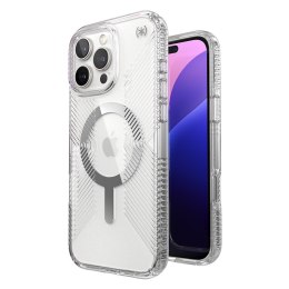 Speck Presidio Perfect-Clear Grip MagSafe - Etui iPhone 16 Pro Max (Clear / Chrome Finish / Serene Silver)