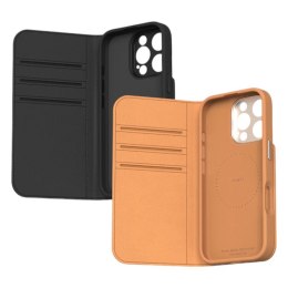 Moshi Overture MagSafe - Skórzane etui 3w1 z klapką iPhone 16 Pro (Caramel Brown)