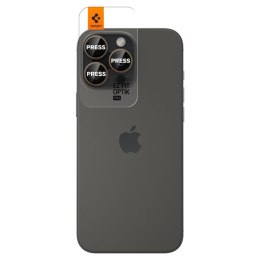 Spigen Optik Pro GLAS.TR EZ Fit Camera Protector 2-Pack - Szkło ochronne na obiektyw do iPhone 16 Pro / 16 Pro Max (2 szt) (Dese